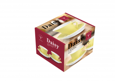 Daisy vanille - 2 Stk. Espressotasse mit Untertasse in Geschenkverpackung